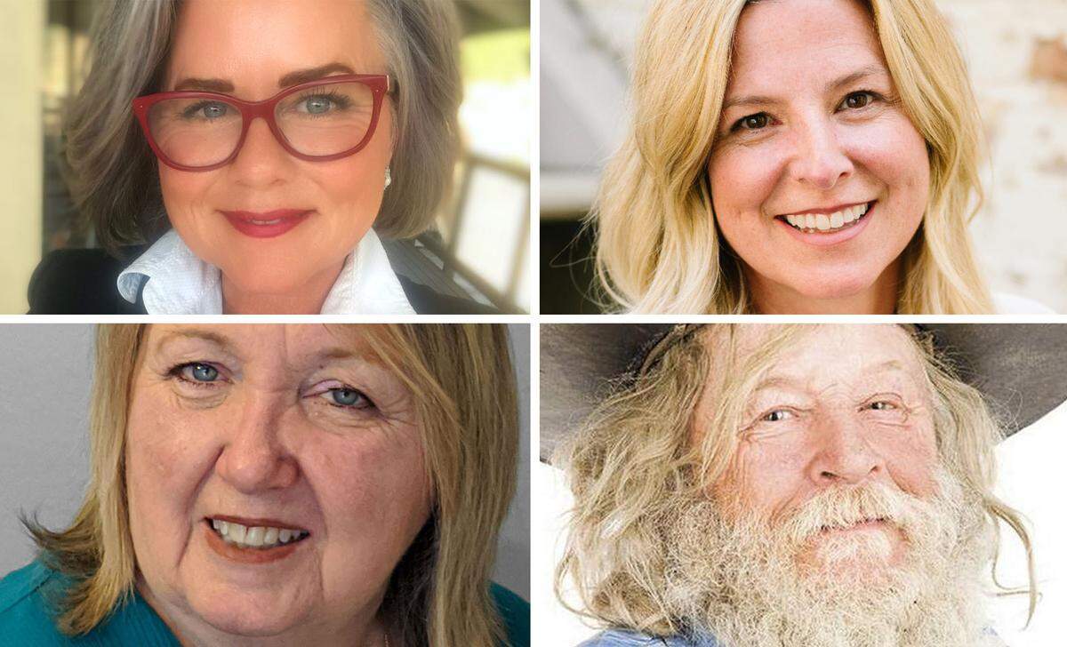 San Luis Obispo mayoral candidates include, clockwise from top left, current Mayor Heidi Harmon, Cherisse Sweeney, Don Hedrick and Sandra Marshall.