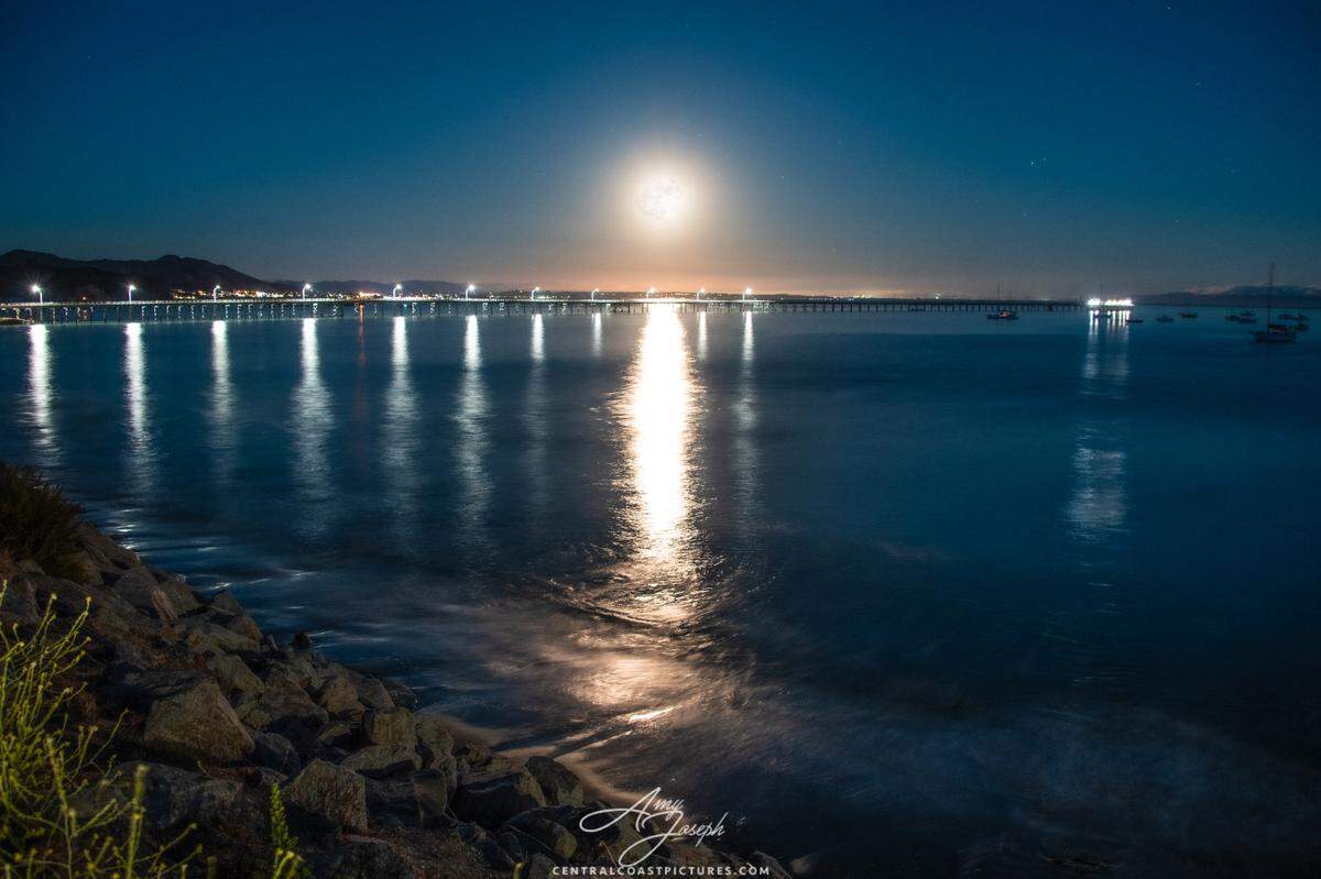 The view from Avila Beach looking towards Pismo Beach.