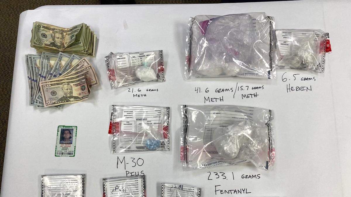 Methamphetamine, fentanyl, heroin and other drugs worth $11,000 on the street were seized when sheriff’s detectives arrested 40-year-old Edgar Monge on May 17, 2022, in Paso Robles.