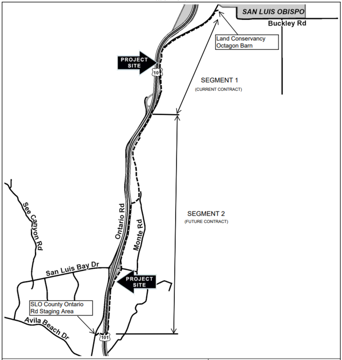 The 4.5-mile pathway to close the gap in the Bob Jones Trail from Octagon Barn in San Luis Obispo to Ontario Road near Avila Beach.