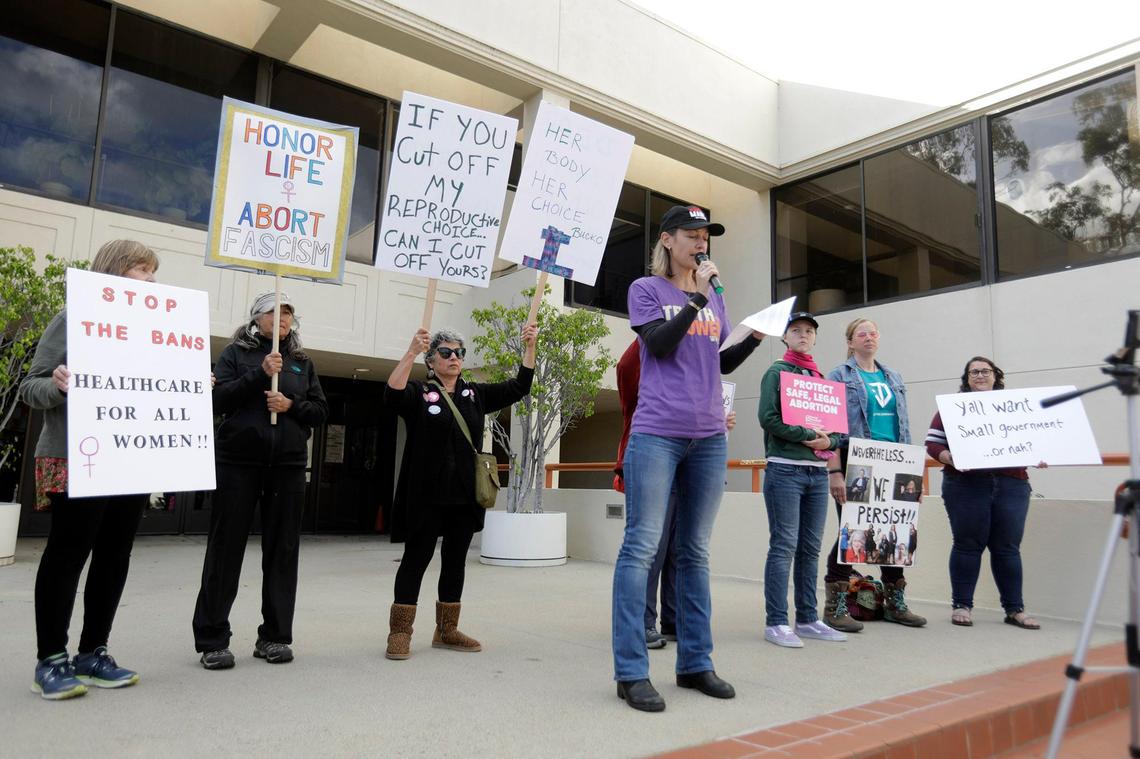 Hundreds gathered in downtown San Luis Obispo on Tuesday evening to demand a stop to laws that restrict or ban a woman’s right to have an abortion. The “Stop the Bans” rally was art of a nationwide movement hosted locally by Women’s March SLO.