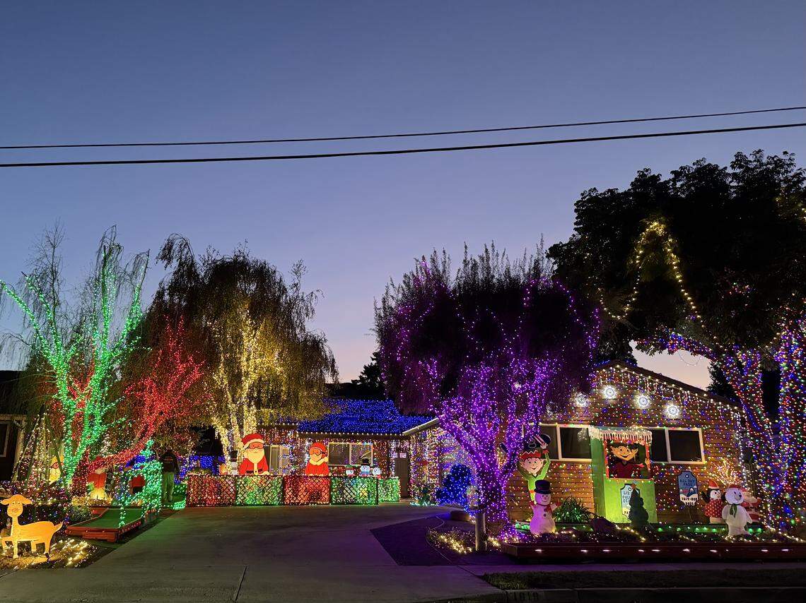 One of San Luis Obispo’s most decorated homes sits at 1619 Pereira Dr. This year, thousands of holiday lights are strung from the residence. Seen here on Dec. 1, 2025.