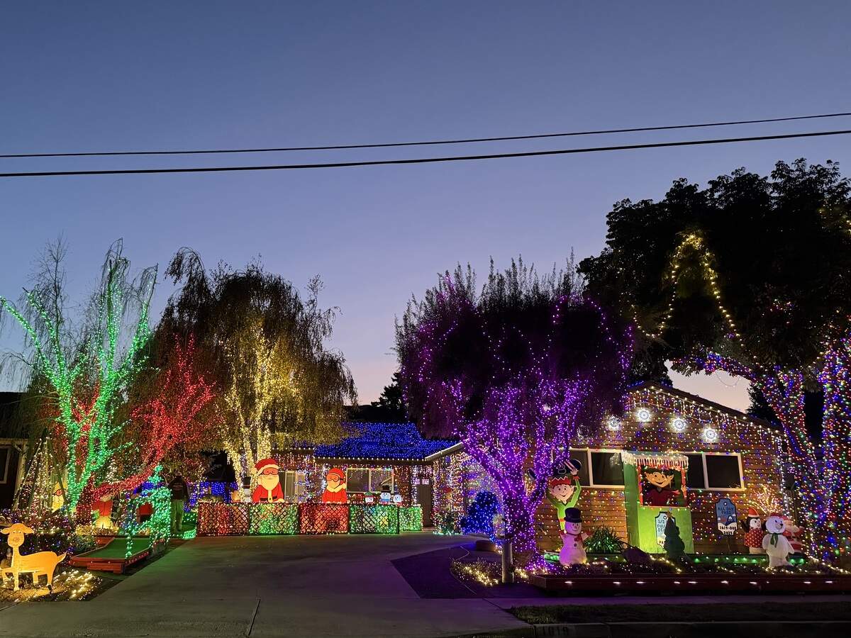 One of San Luis Obispo’s most decorated homes sits at 1619 Pereira Dr. This year, thousands of holiday lights are strung from the residence. Seen here on Dec. 1, 2025.