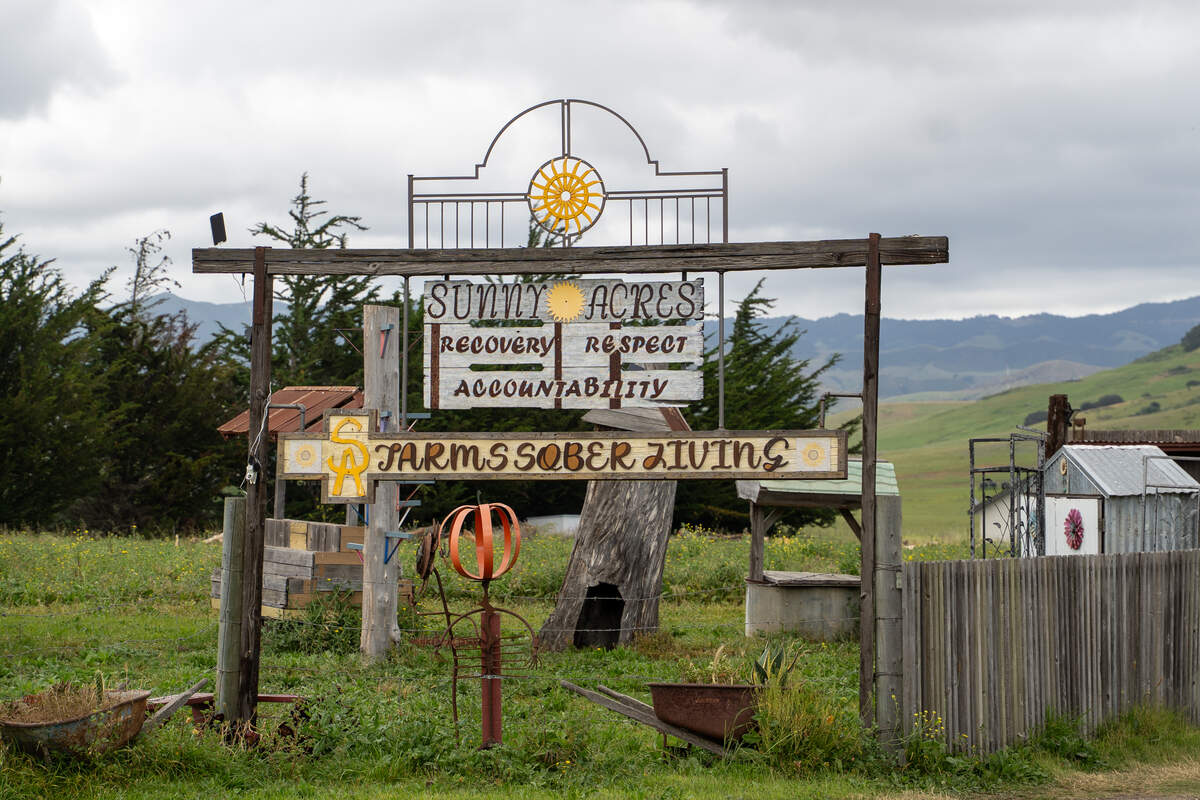 The entrance to Sunny Acres ranch on Los Osos Valley Road on Wednesday, April 1, 2026. The property is currently under the care of the California Receivership Group.