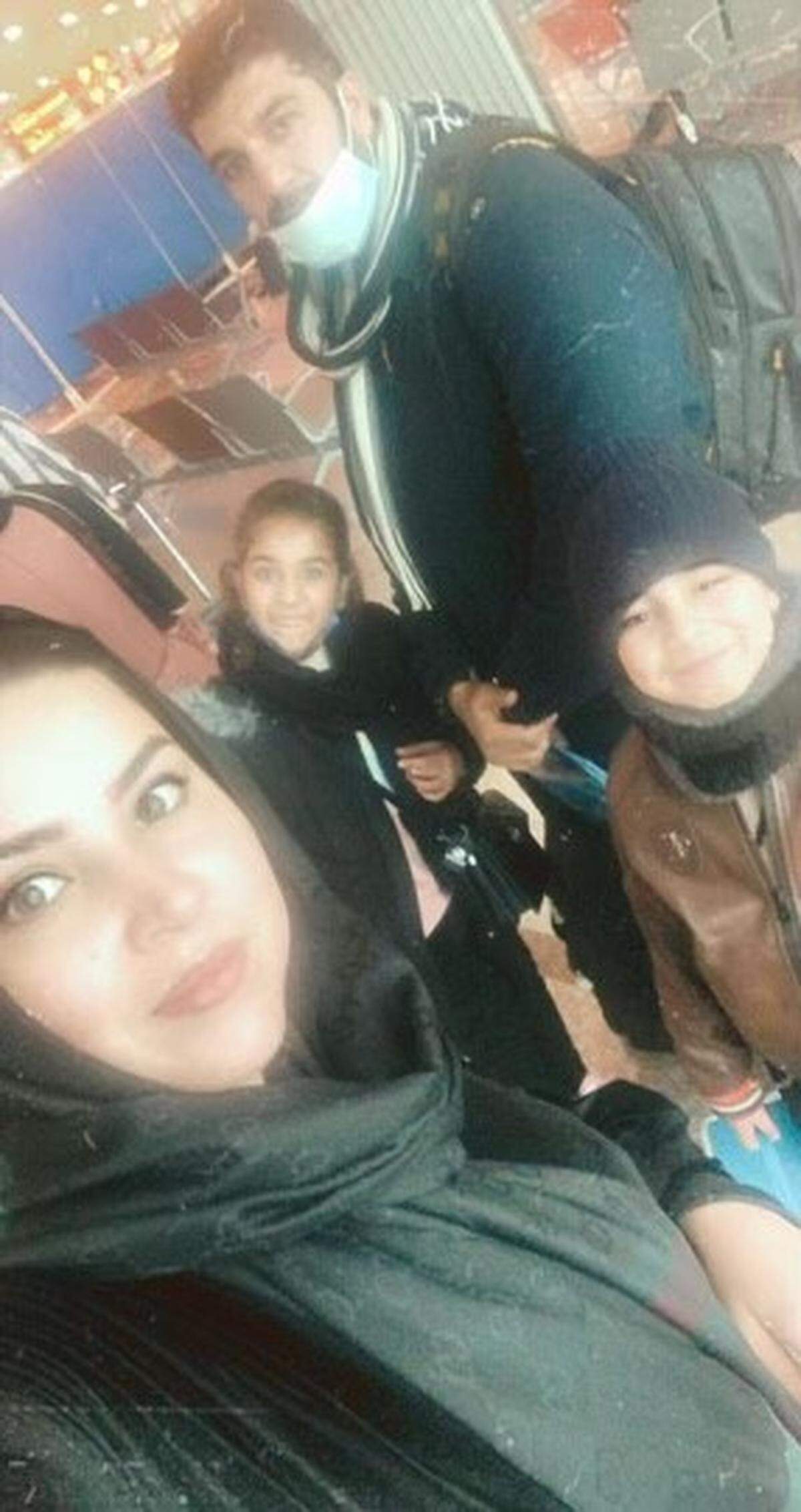 The Barakzai family, from left, Kegina, 6-year-old Maryam, Afghan engineer and U.S. collaborator Kawa Barakzai and 9-year-old Ben Yamin.