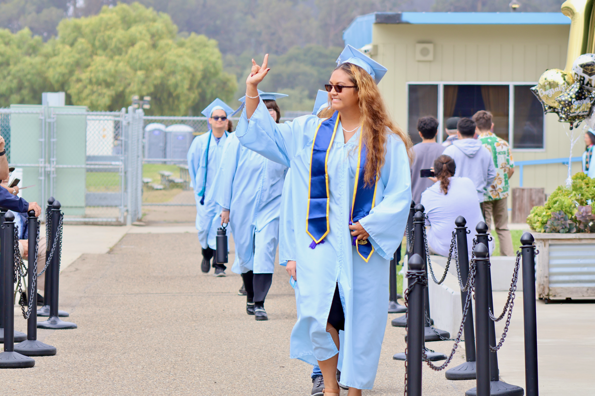 Students file into Central Coast New Tech High School’s graduation on June 6, 2026.