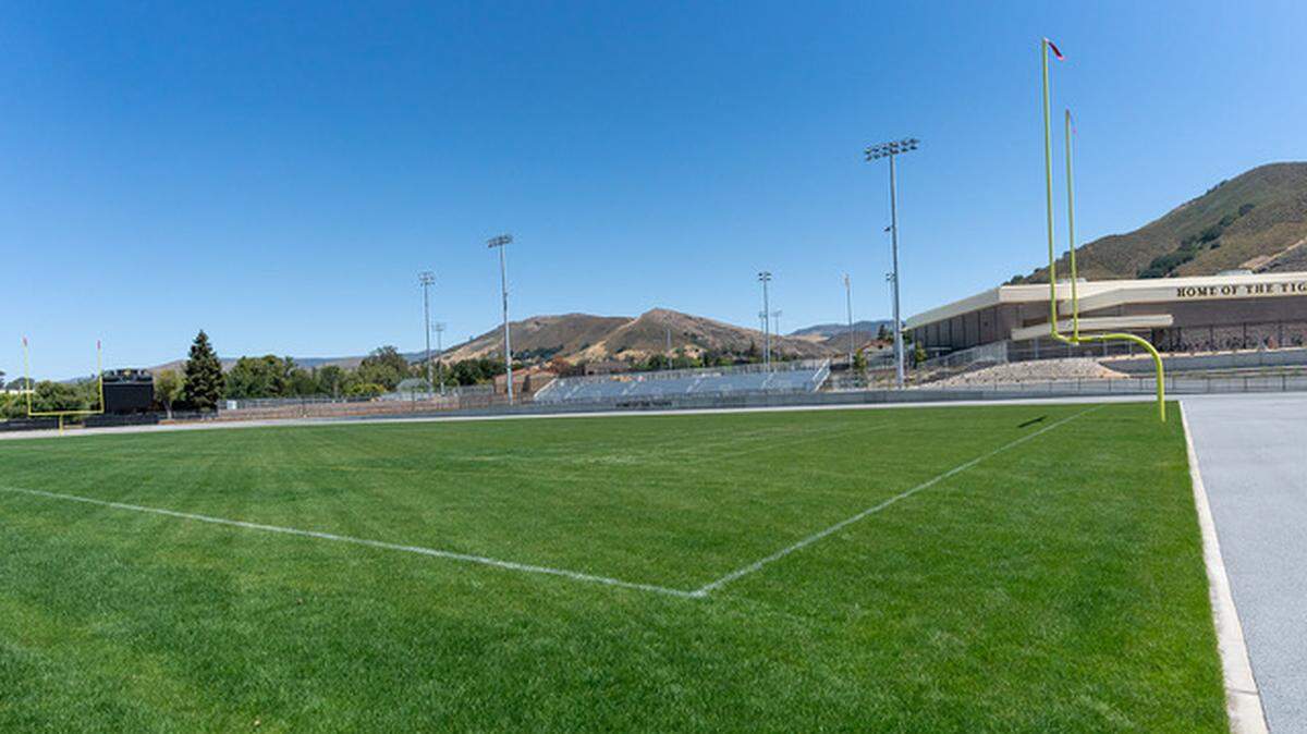 With a newly sodded field, new LED and path lighting and a jumbo scoreboard, Holt Field’s renovations are almost complete at San Luis Obispo High School.