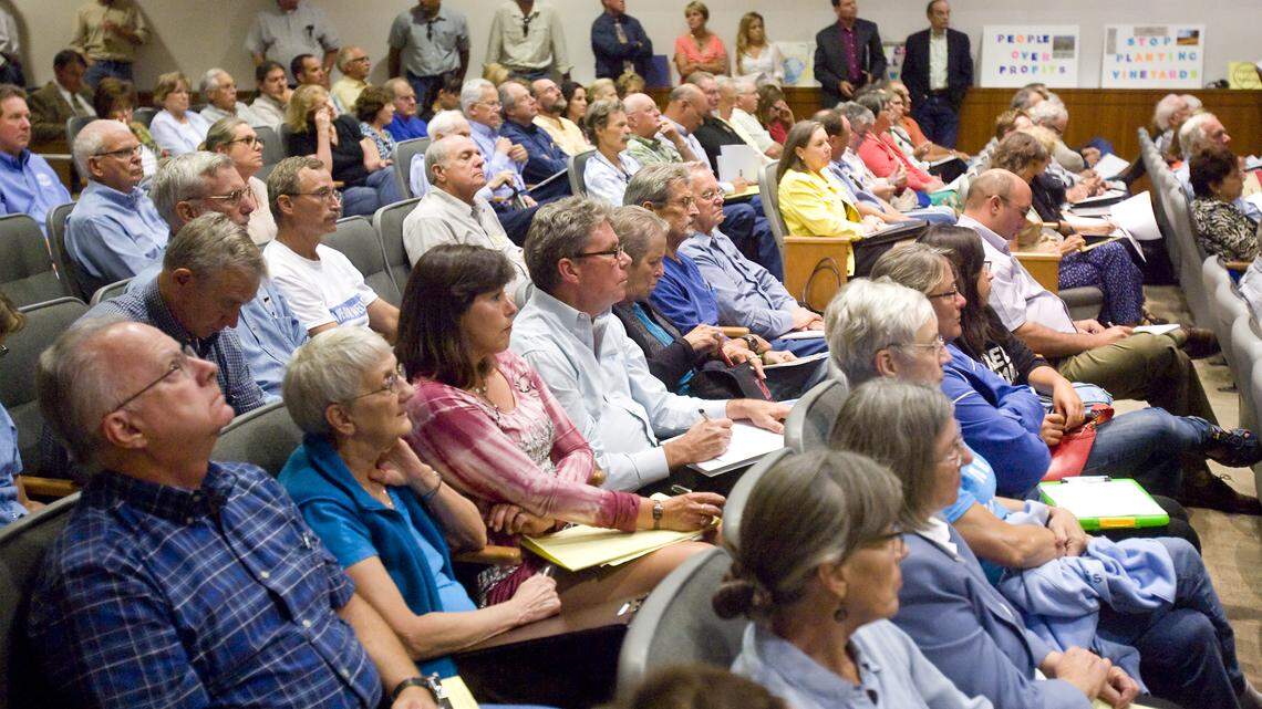 The San Luis Obispo County Board of Supervisors hold a hearing Tuesday, Aug. 27, on the falling water levels in the Paso Robles groundwater basin.