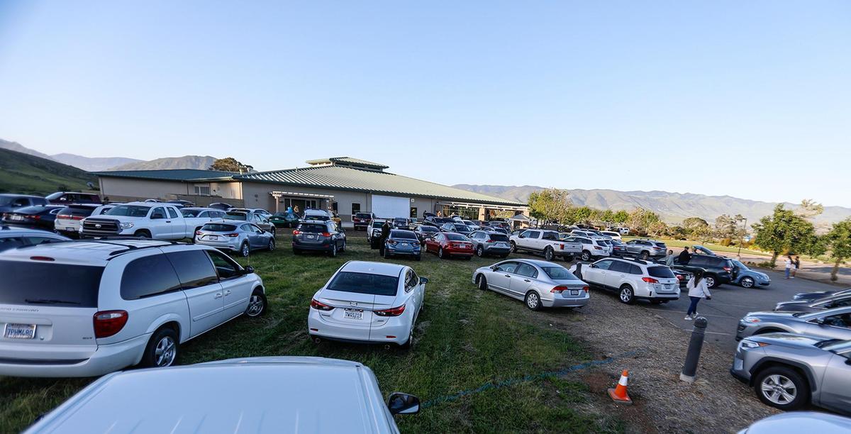 Mountainbrook Church of San Luis Obispo held a social distancing church service on April 26 in response to the coronavirus pandemic.