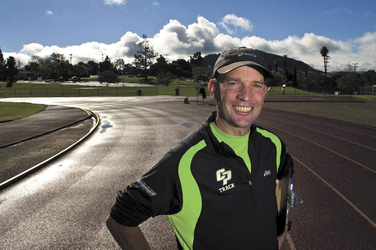 Mark Conover in the new Cal Poly Track and Field coach. photo jayson Mellom 12-30-09