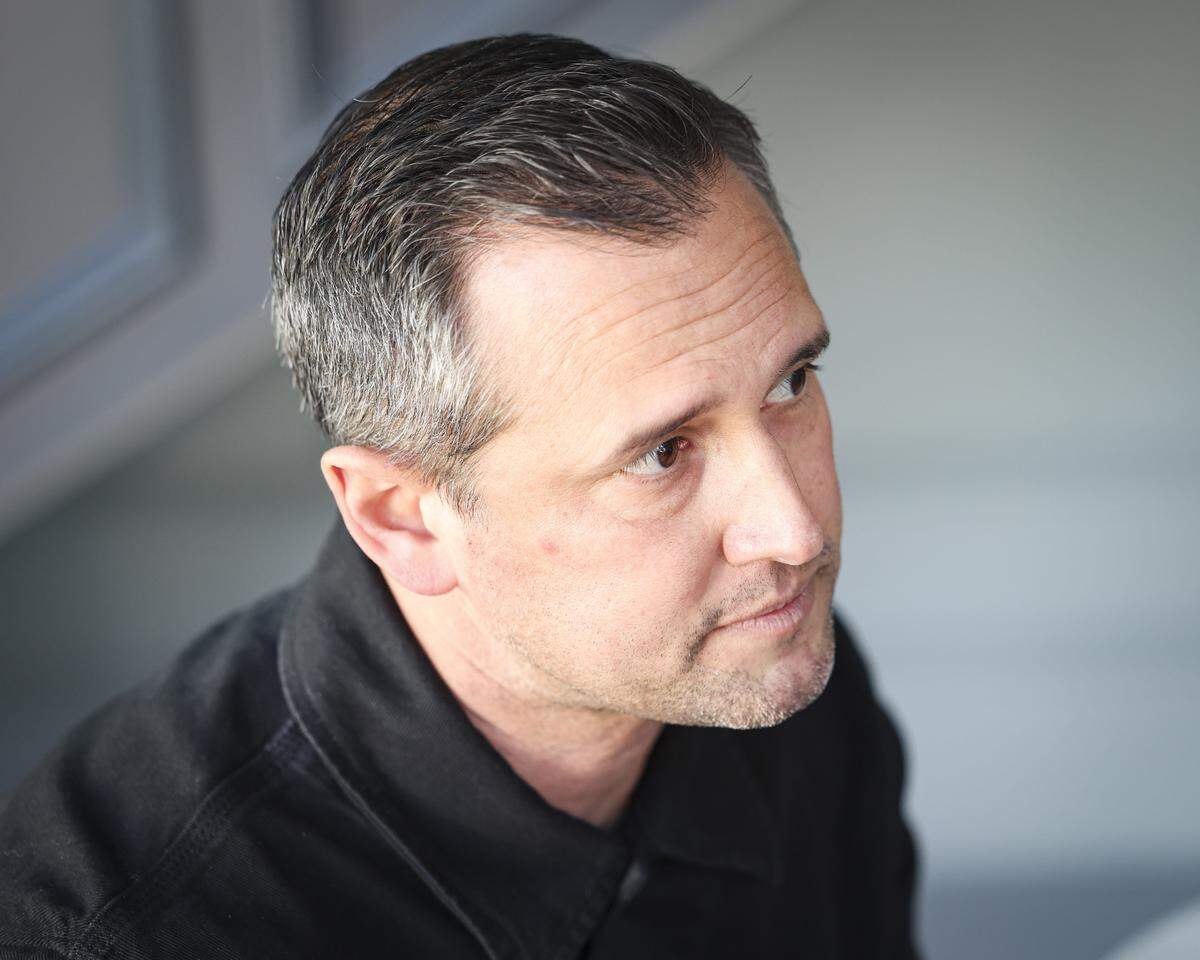 Travis Avila is one of the owners of Anderson Social, a coffee cafe by day and a bar in the evening, seen here on Jan. 15, 2026.