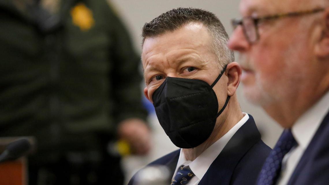 Paul Flores, left, appears with defense attorney Robert Sanger in Monterey County Superior Court in Salinas on Friday, March 10, 2023. He was sentenced to 25 years to life in prison for murdering Cal Poly student Kristin Smart.