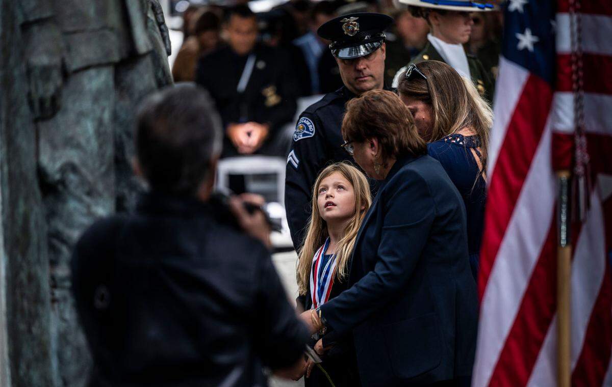 The family of slain San Luis Obispo police Det. Luca Benedetti attended the 44th annual California Peace Officers’ Memorial ceremony on Monday, May 2, 2022, in Sacramento.