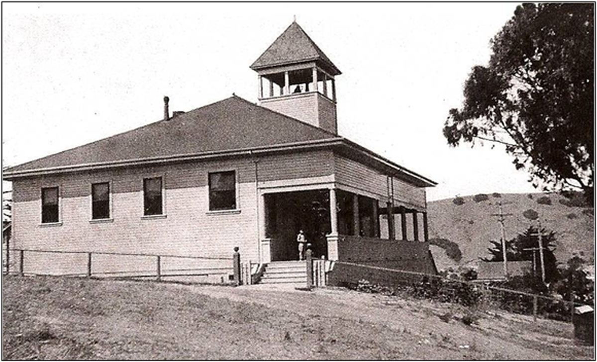 The Avila Beach Schoolhouse pictured in 1913.