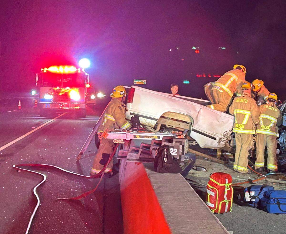 The southbound lanes of Highway 101 closed Sunday morning after a head-on collision left one woman dead and another man with critical injuries in Santa Maria on Sept. 8, 2024.