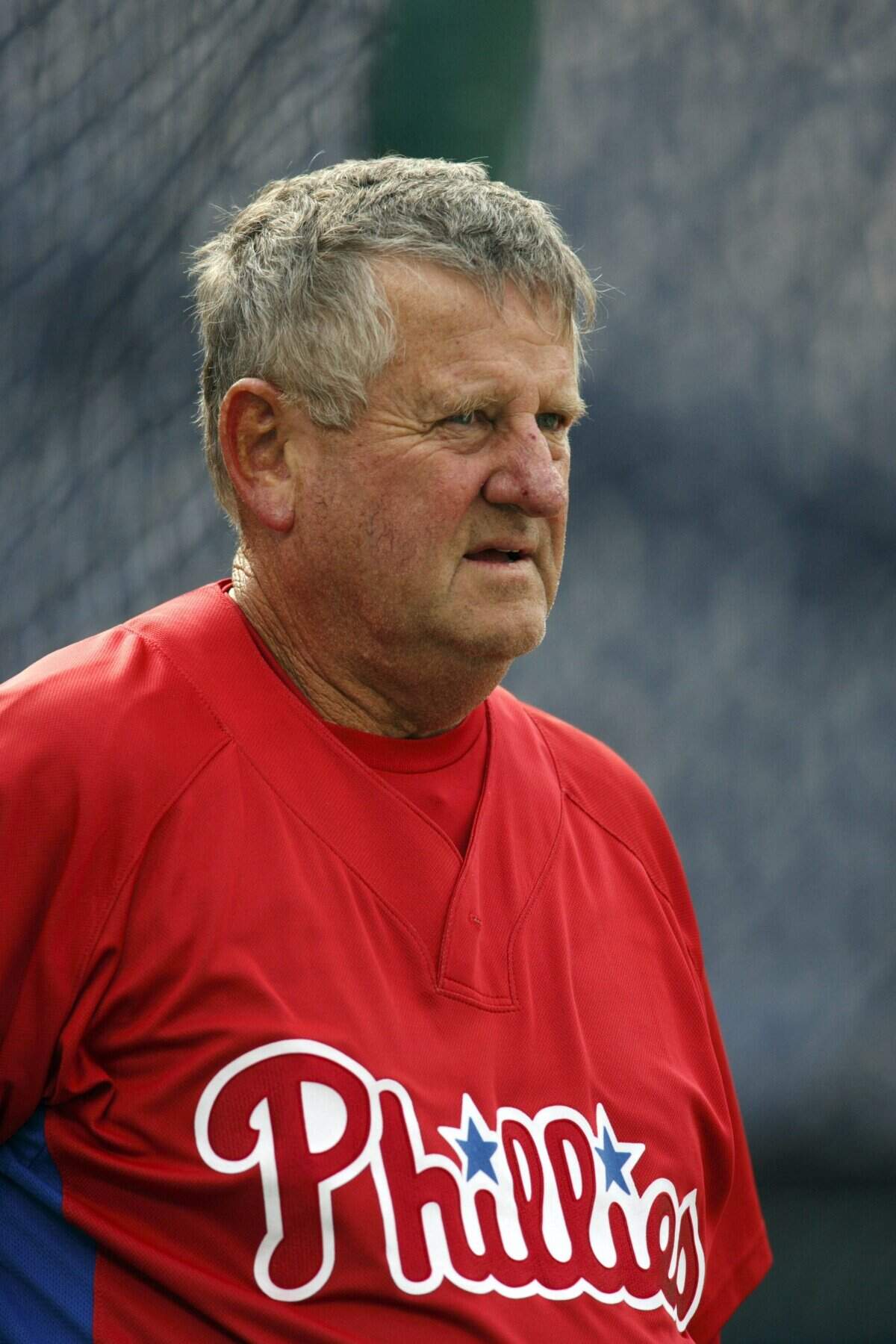 Philadelphia Phillies bench coach Jimy Williams watches batting practice prior to playing the Houston Astros at Citizens Bank Park in Philadelphia in 2007. Williams was inducted into Arroyo Grande High’s Athletic Hall of Fame in 2010.
