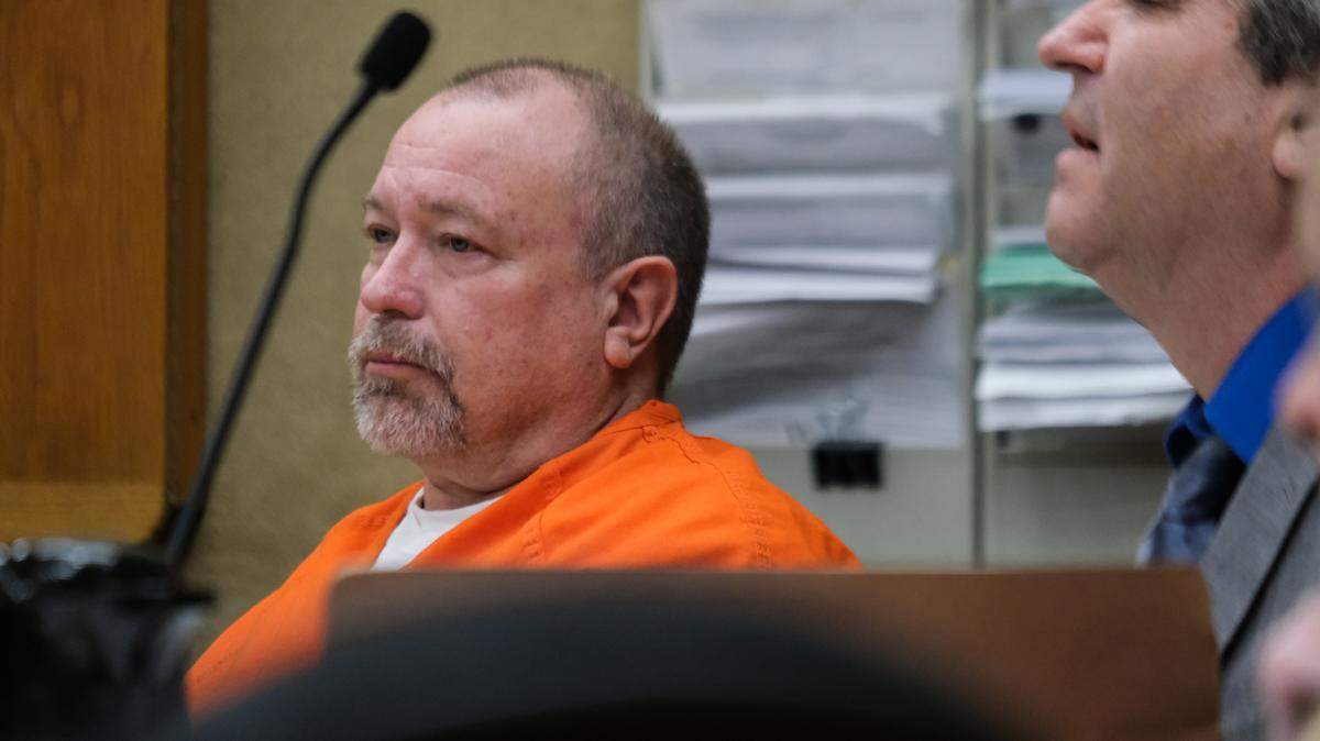Alfred Leroy Sweet, 62, listens during his preliminary hearing in San Luis Obispo Superior Court on Feb. 1, 2024. Sweet is charged with sexually assaulting a child on multiple occasions.