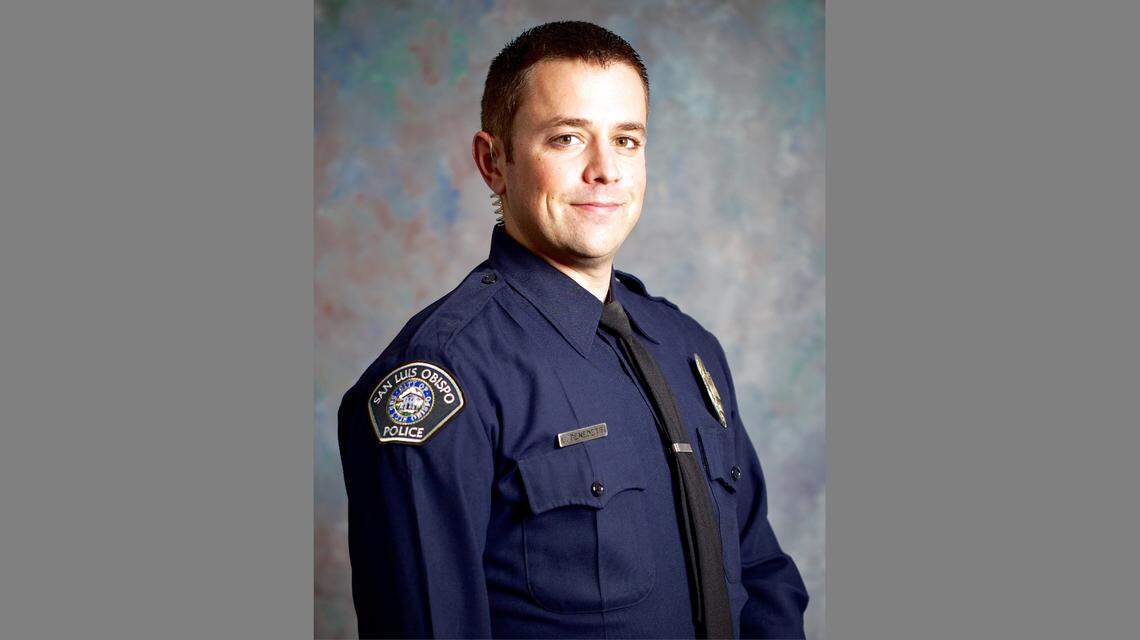 San Luis Obispo Police Det. Luca Benedetti was killed in a the line of duty while serving a search warrant to suspect Edward Zamora Giron on Monday, May 10, 2021, at his apartment.