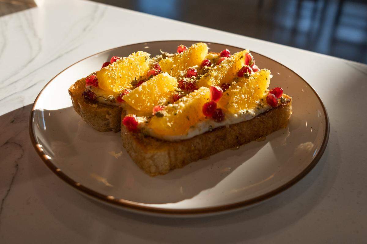 The lemon ricotta toastie from Greenhouse Coffee Co. in Arroyo Grande on Jan. 21. 2023.