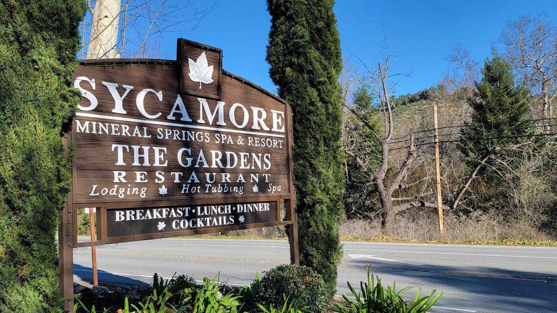 A fire broke out at Sycamore Mineral Springs Resort & Spa early Thursday morning, destroying a pool storage shed and causing a hazardous chemical leak.