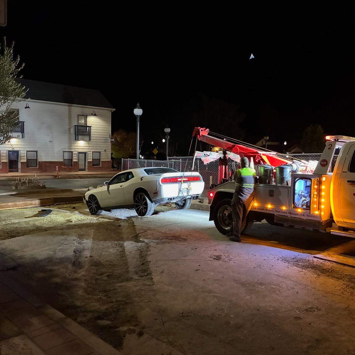 A suspected drunk driver was arrested after getting his car stuck in a construction zone in San Luis Obispo on Dec. 17, 2025.