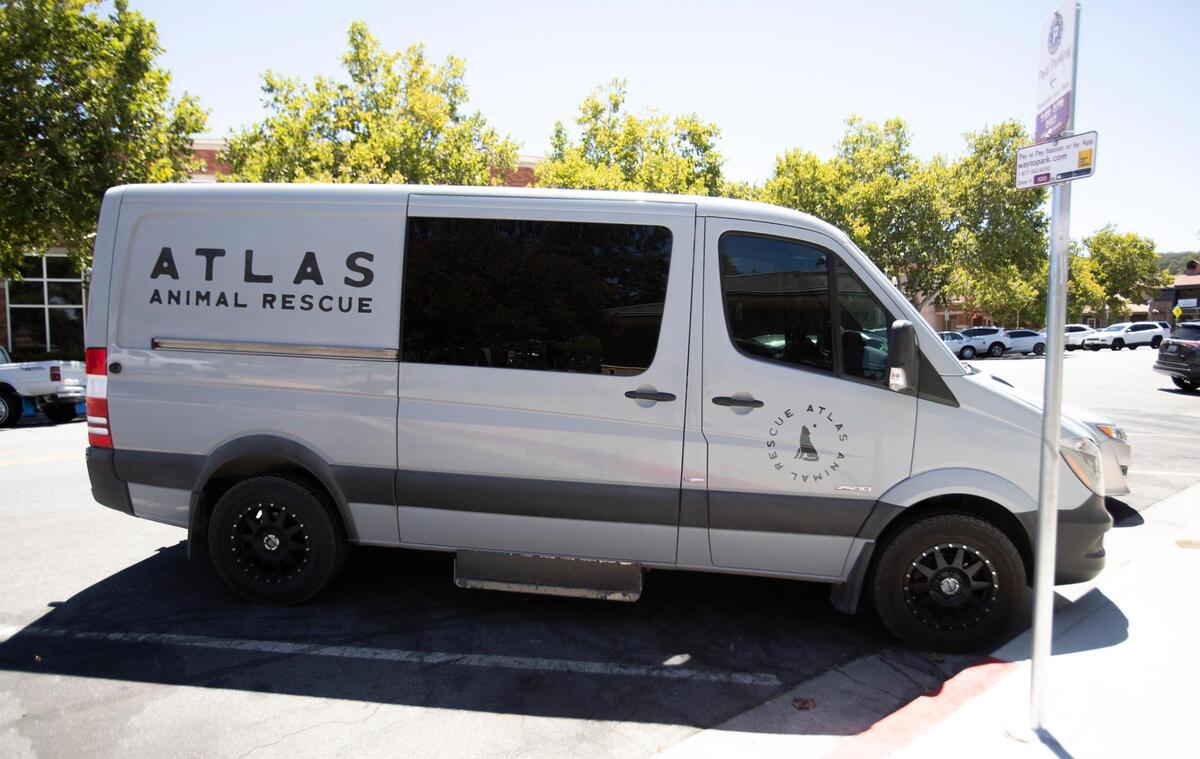 Pictured is the Atlas Animal Rescue van.