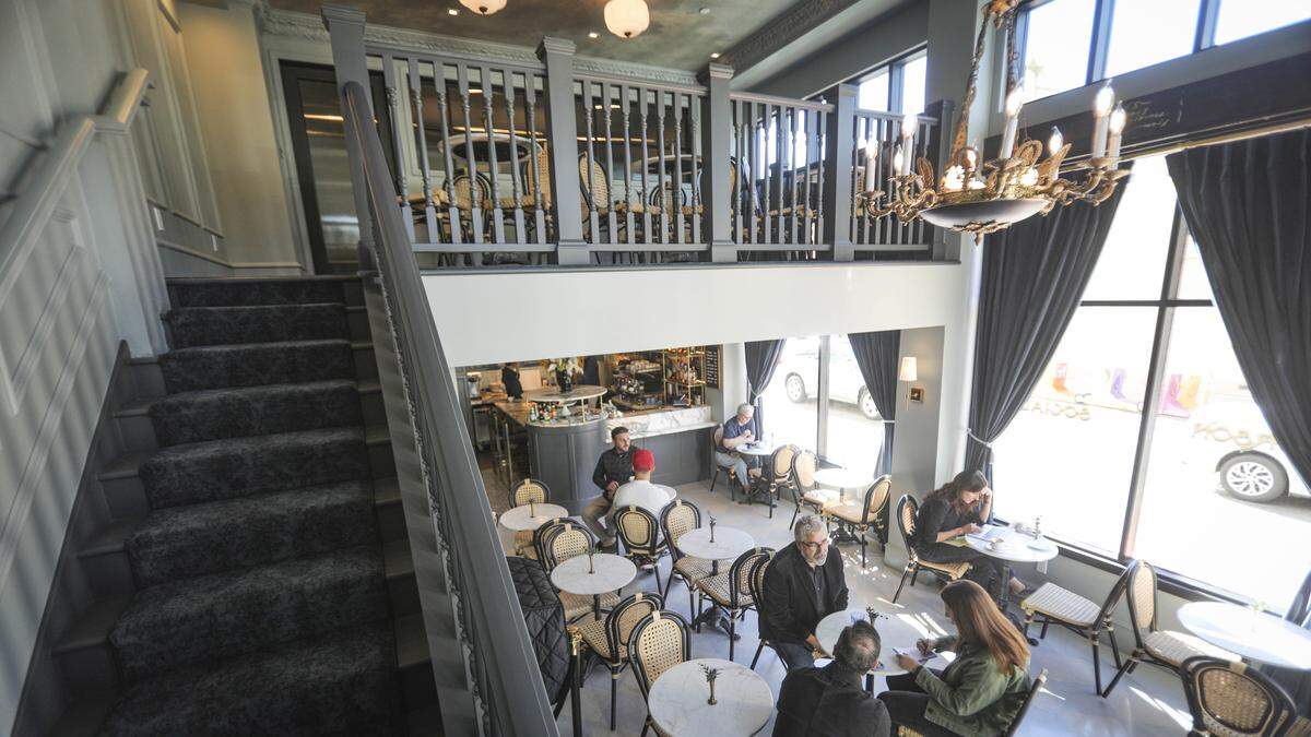 Anderson Social is coffee cafe by day and a bar in the evening, with callbacks to the building's original opening in 1923 seen here on Jan. 15, 2026.