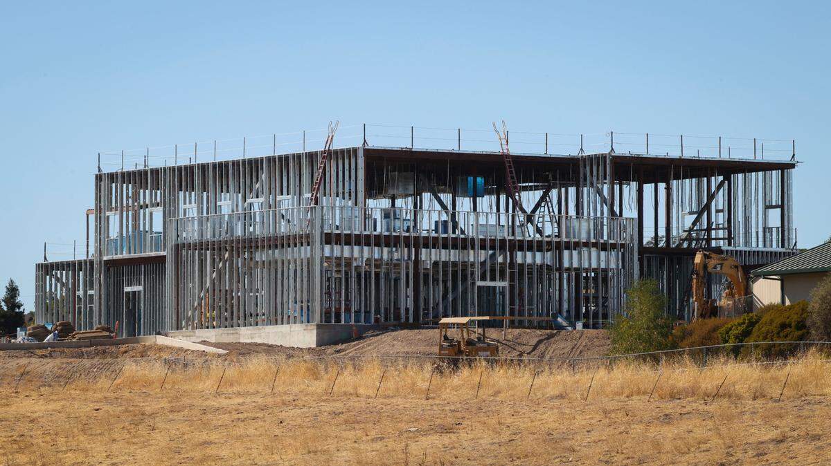 A new dispatch center for Cal Fire and the San Luis Obispo County Sheriff’s Office is under construction off Highway 101 in Templeton on Sept. 12, 2024. The project is scheduled to be completed by August 2025.