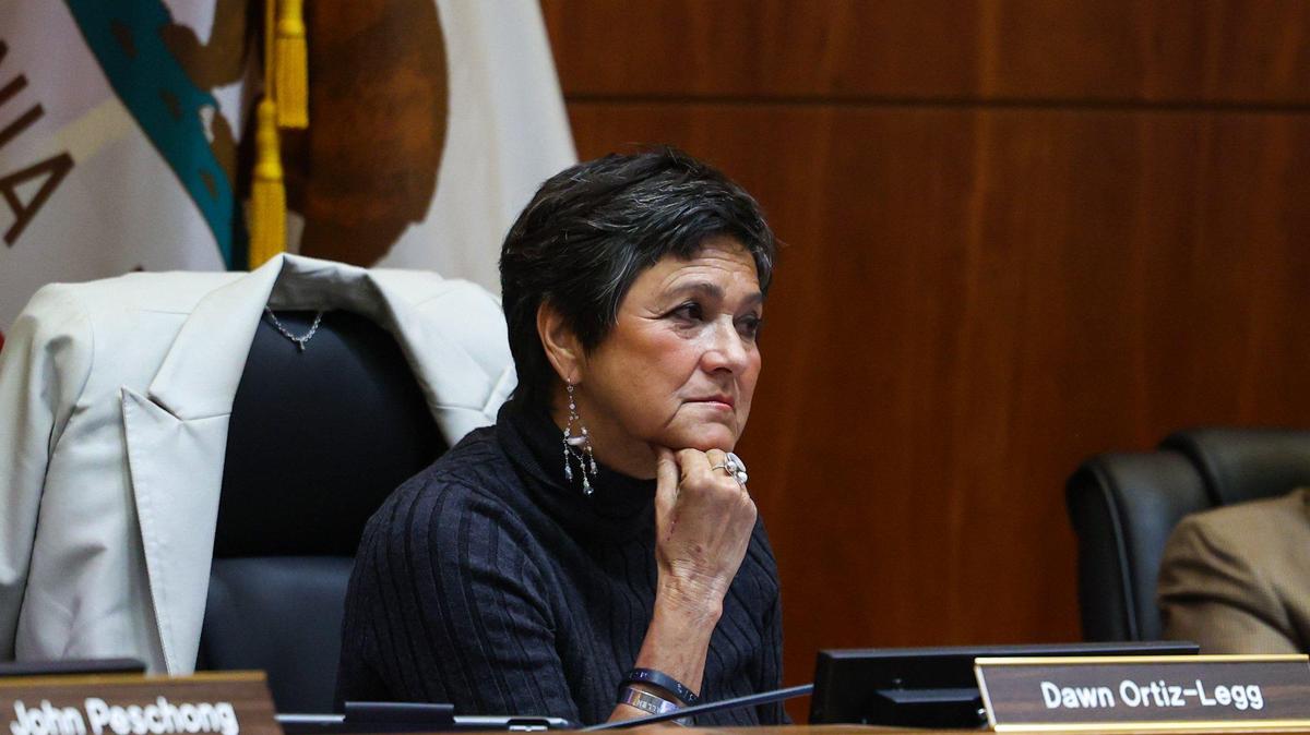 San Luis Obispo County Supervisor Dawn Ortiz-Legg, seen here at a February meeting, took the rare step of asking to have an item reconsidered.