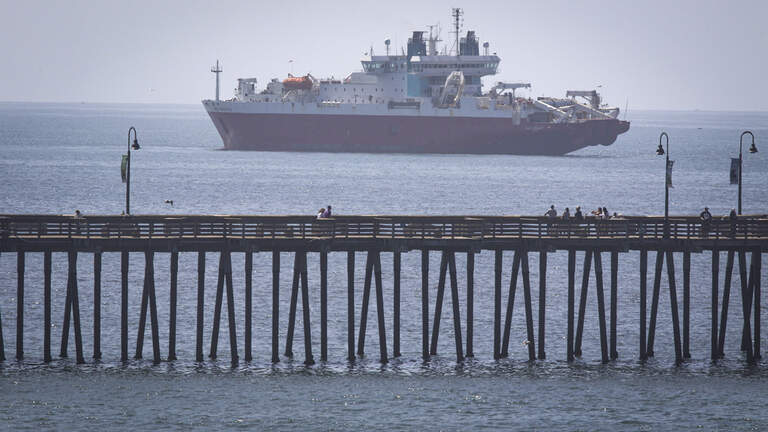 Huge UK-based ship anchors off the coast of Pismo Beach. What’s it up to?