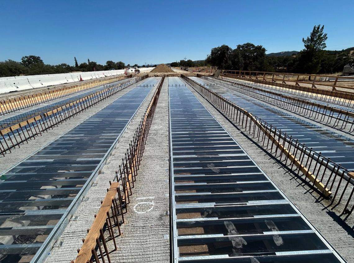 As part of a pilot project, the California Department of Transportation said using a transparent deck form, known as ClearCast, to create a bridge at the intersection of Highway 101 and Wellsona Road north of Paso Robles