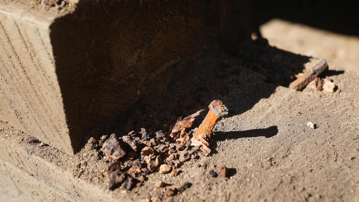 The old foundation of Sebastian’s General Store in San Simeon was sagging and held together with square nails. The foundation is being replaced and the building restored scheduled to open next year.