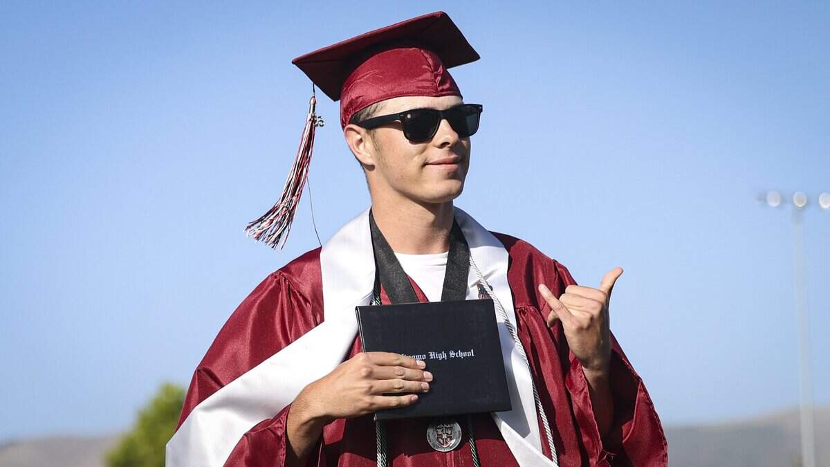 Gage Stickler poses for a photo. Nipomo High School issued diplomas to 198 graduates on June 5, 2026.