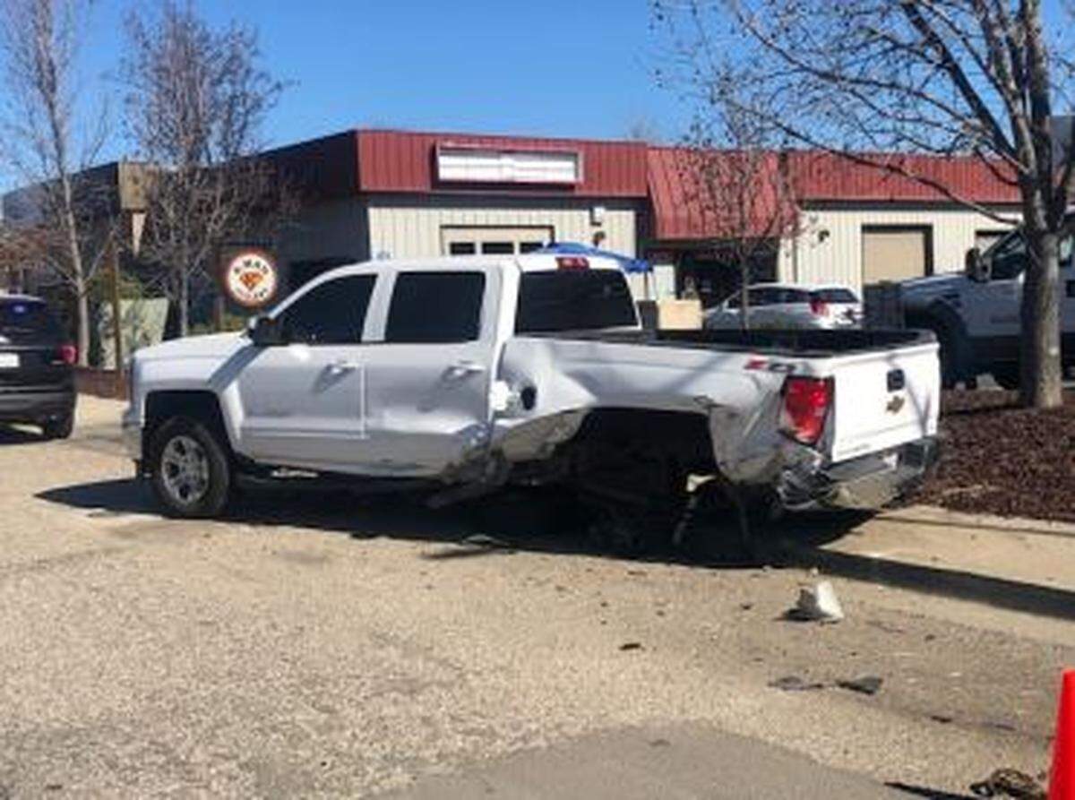 A car driven by Darren Santagelo of Atascadero hit a pickup truck on Paso Robles Road in Paso Robles on Tuesday morning, the Paso Robles Police Department said. Santagelo was later tased in an altercation with a police officer and booked into San Luis Obispo County Jail.
