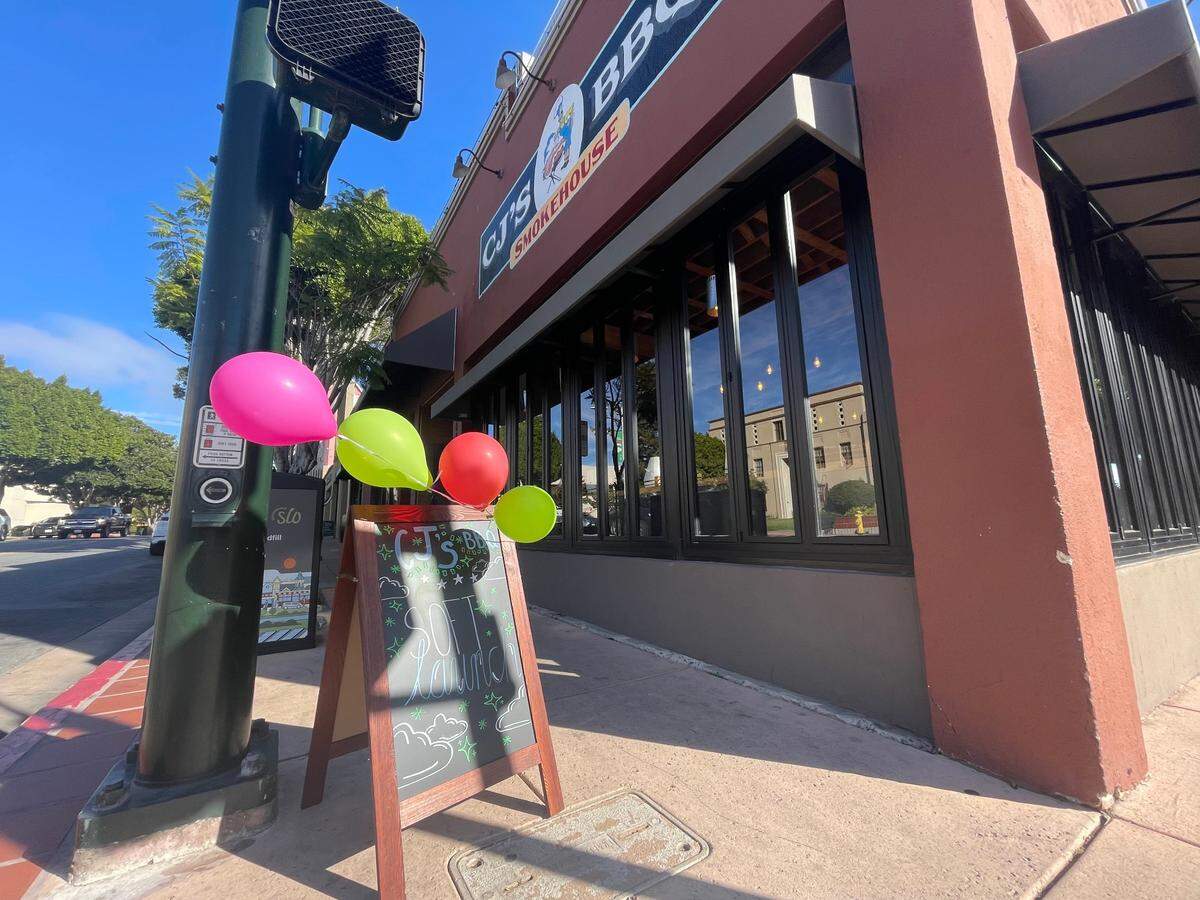 CJ’s BBQ restaurant opened in the former Mo’s Smokehouse BBQ space in downtown San Luis Obispo in January 2025.