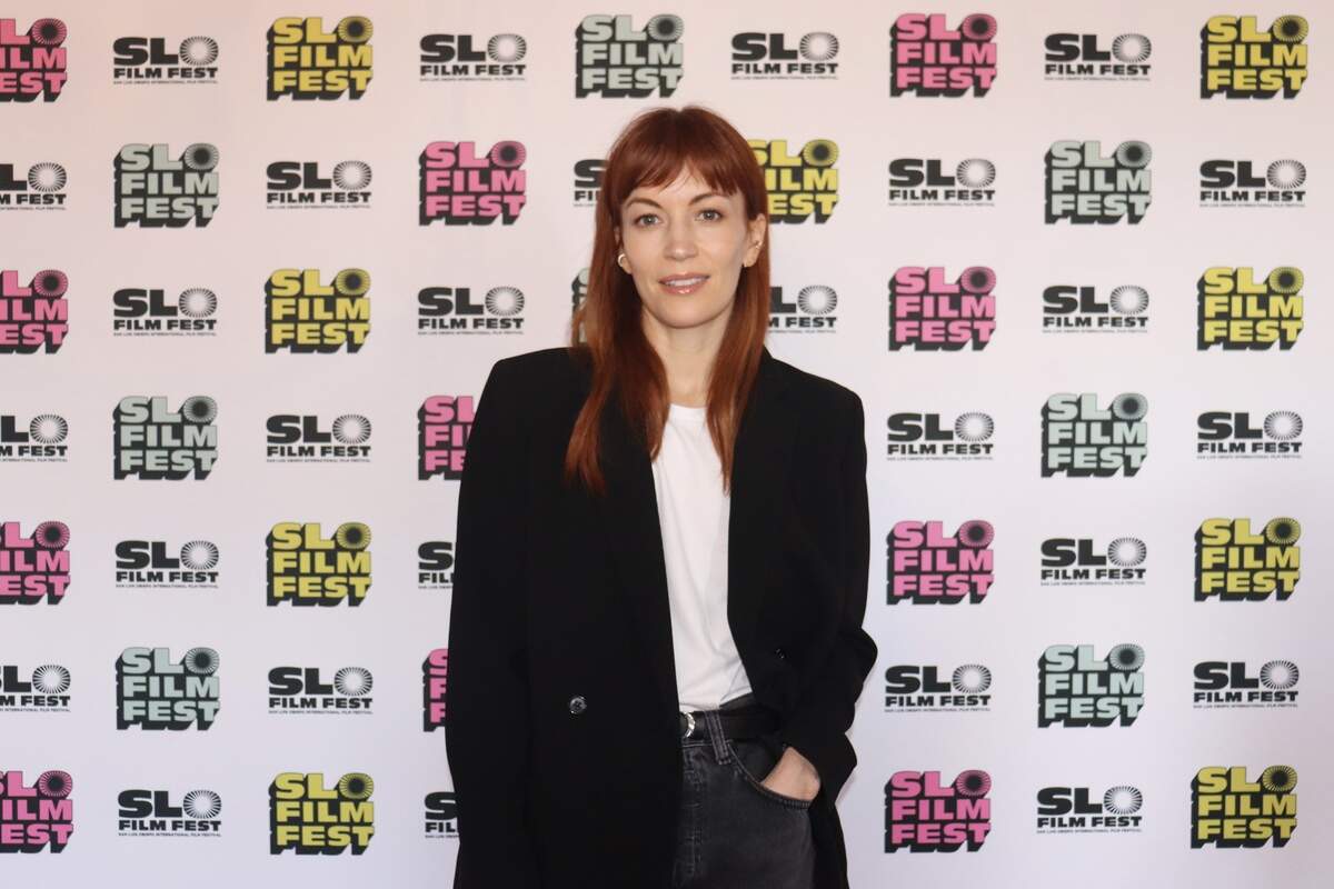 “Severance” star Britt Lower walked the red carpet at the San Luis Obispo International Film Festival on April 26, 2026, for the showing of her new film “Sender.”