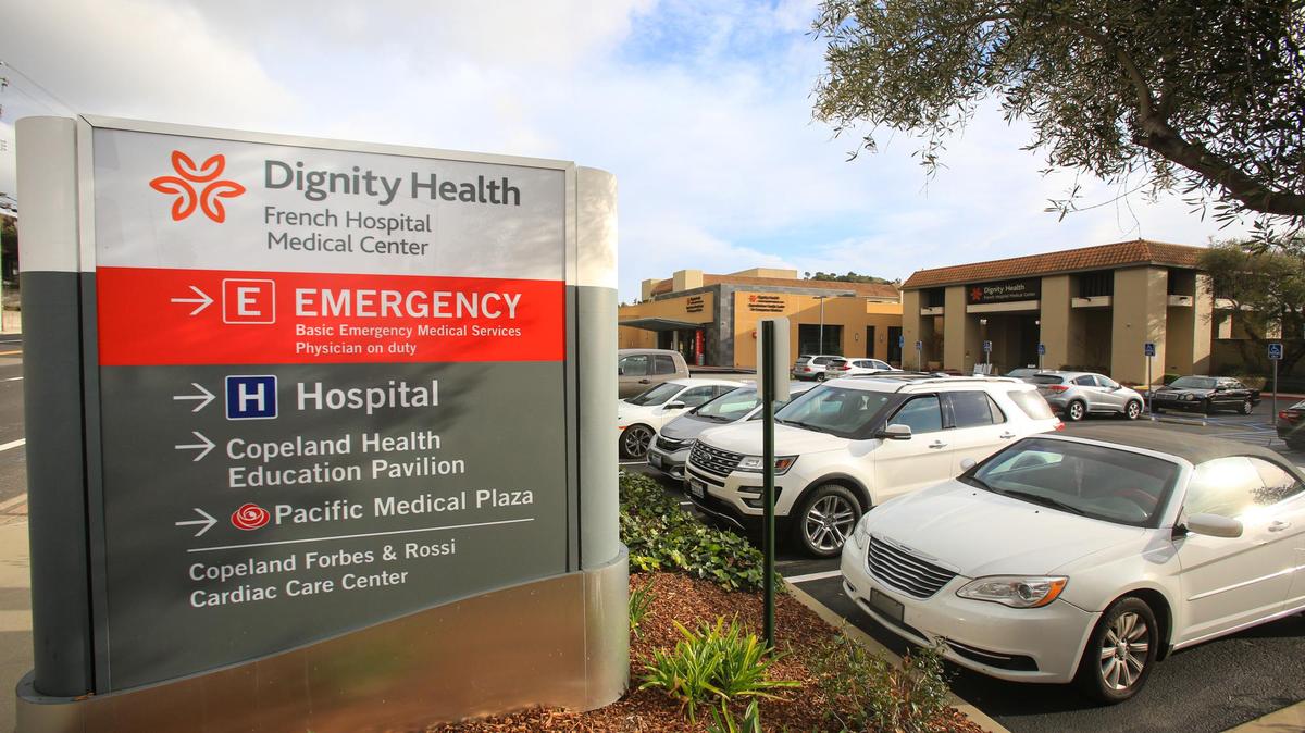 French Hospital Medical Center, a Dignity Health facility in San Luis Obispo. A contract dispute with Anthem Blue Cross of California means Dignity Health services is being billed as out-of-network care.