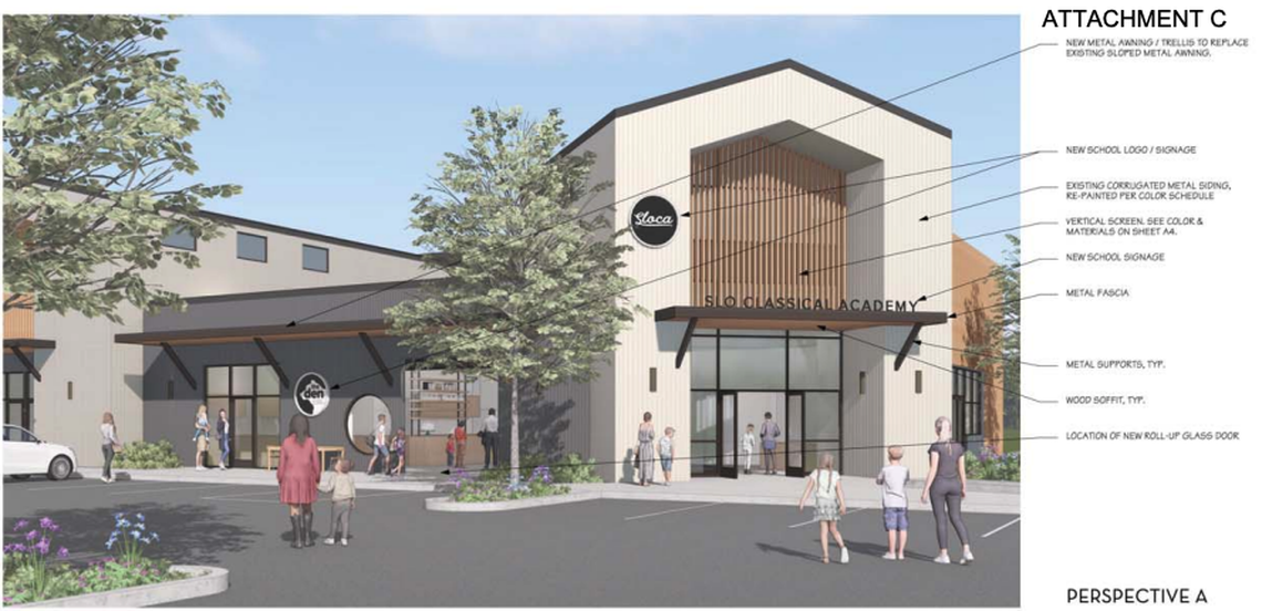 SLO Classical Academy is set to move into a new space at 3450 Broad St., the current home of Acacia Business Park. The academy’s K-8 site at 165 Grand Avenue, preschool and infant care site at the intersection of Grand Avenue and Slack Street and staff office at 1880 Santa Barbara Ave. will be consolidated into the 52,000-square-foot building.