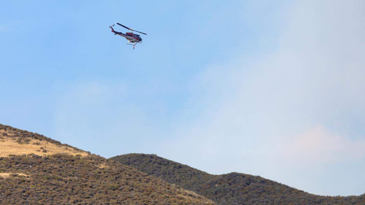 Firefighters and and aircraft responded to a fire near Hi Mountain Road in the Los Padres National Forest between Lopez Lake and Pozo on June 6, 2022.