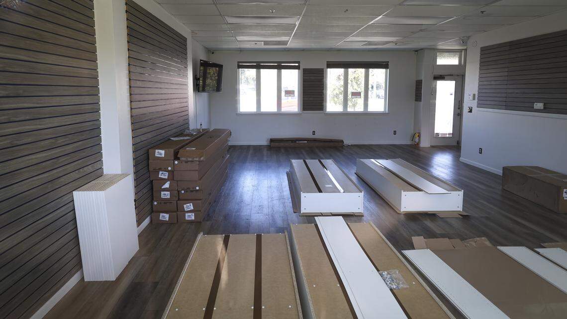 The location of Pill Save Pharmacy in Atascadero on El Camino Real at Santa Rosa Road on March 9, 2026. Next door is LACOSTA Hair Salon.