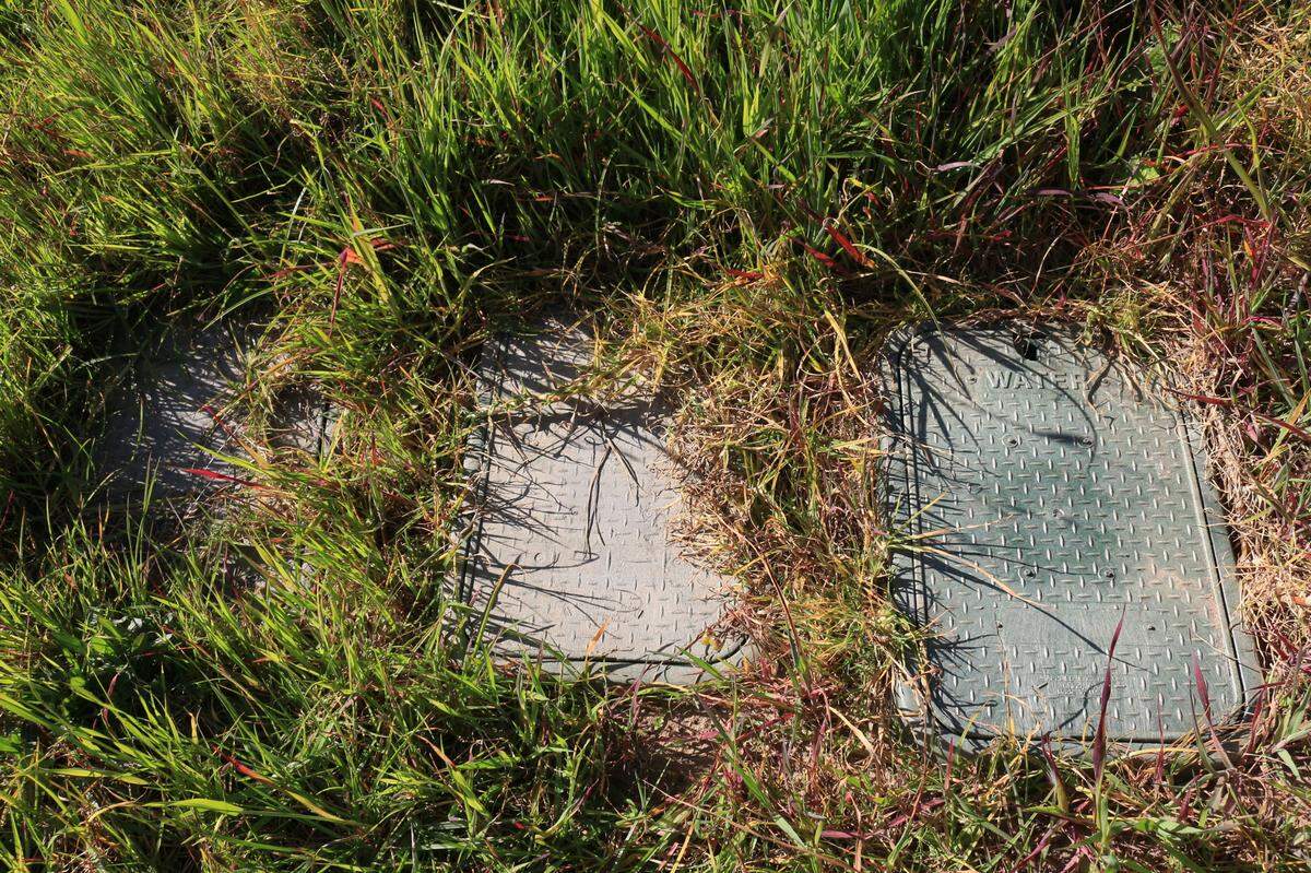 Beneath these covers are the water meters for Al Hadian’s properties and one other in Cambria on the Leimert tract. He said water rights to these properties have been secured since 1969.
