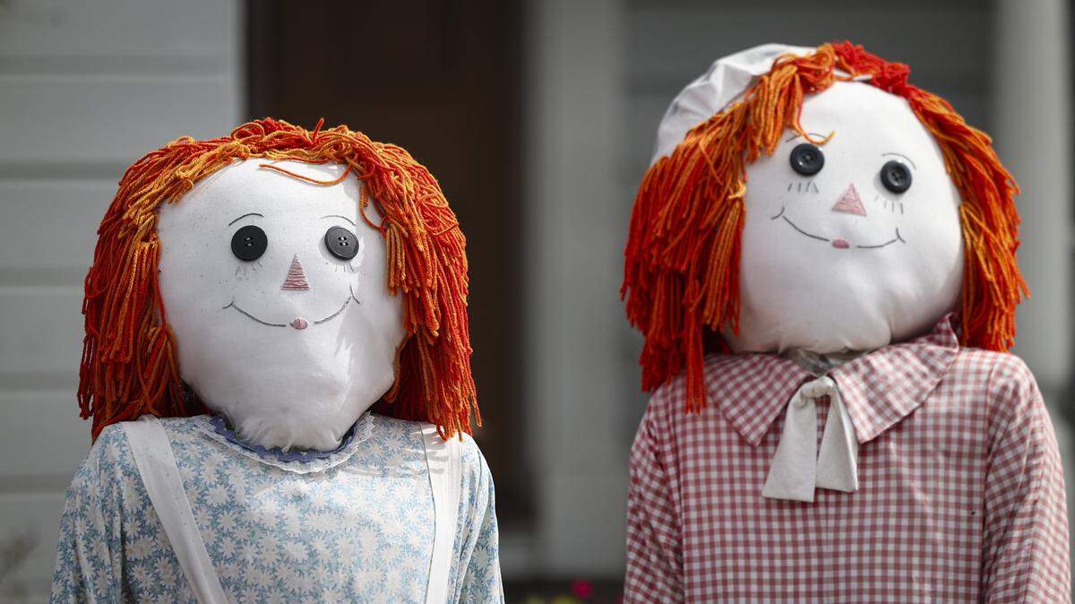 The Cambria Historical Society hosts several displays including this Raggedy Ann. The Cambria Scarecrow Festival is back for the month of October, seen here on Oct. 2, 2025.