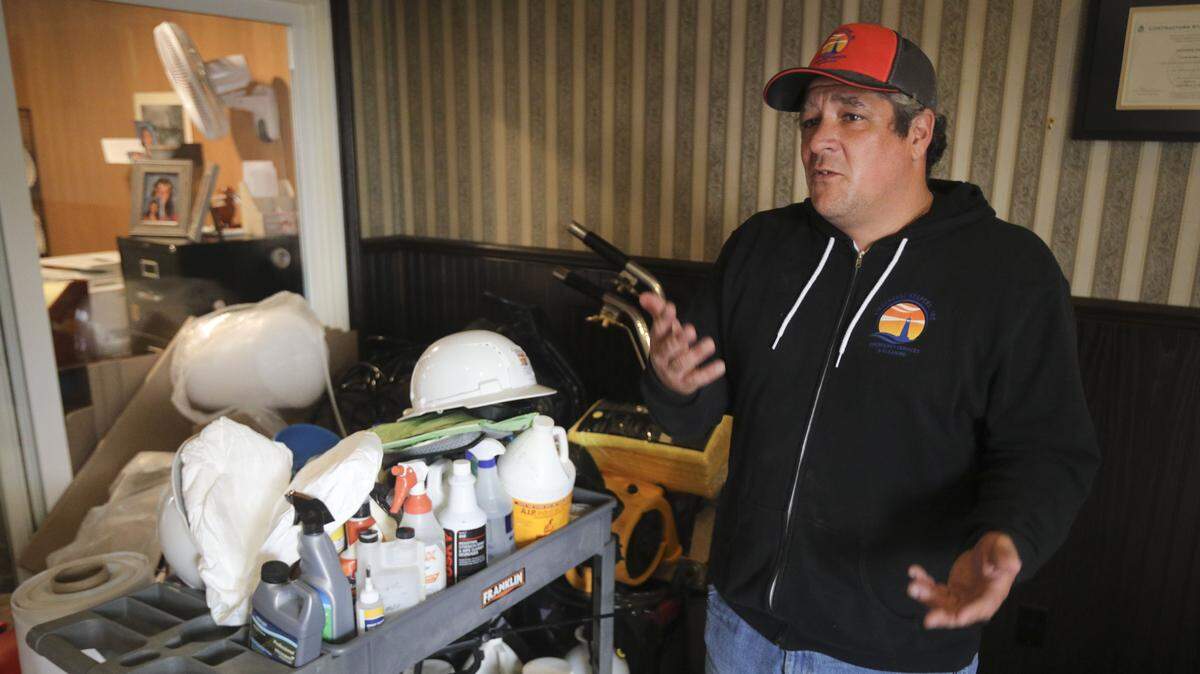 Guy Gonzales has an Arroyo Grande cleaning business that has evolved to specialize in crisis work like crime scenes and elder care, he seen here on Oct. 7, 2025.