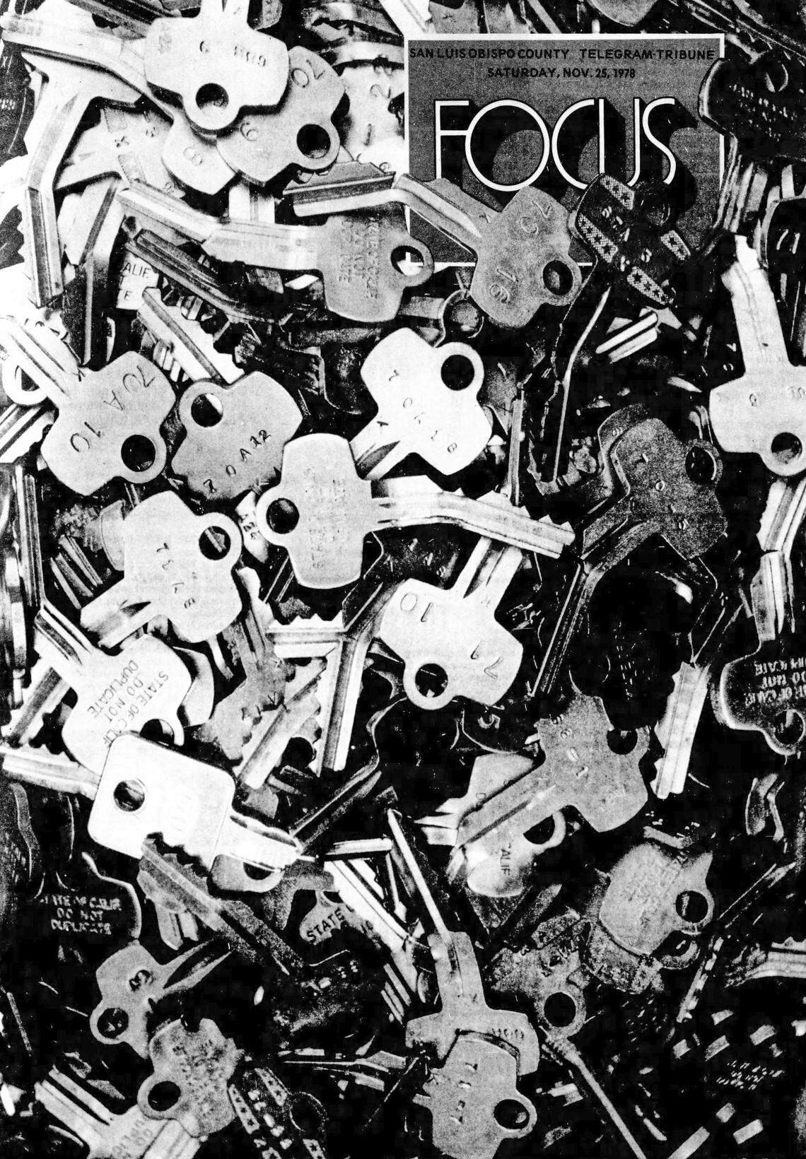 Broken keys at the Cal Poly locksmith shop were the cover of the Telegram-Tribune's Focus magazine on Nov. 25, 1978.
