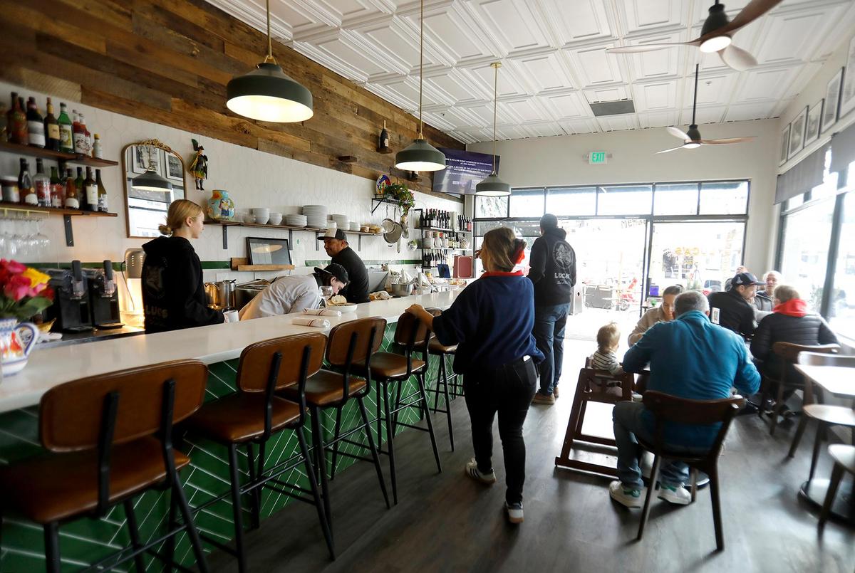 The lunch rush begins at Luca’s Sicilian Wine & Deli in Arroyo Grande.