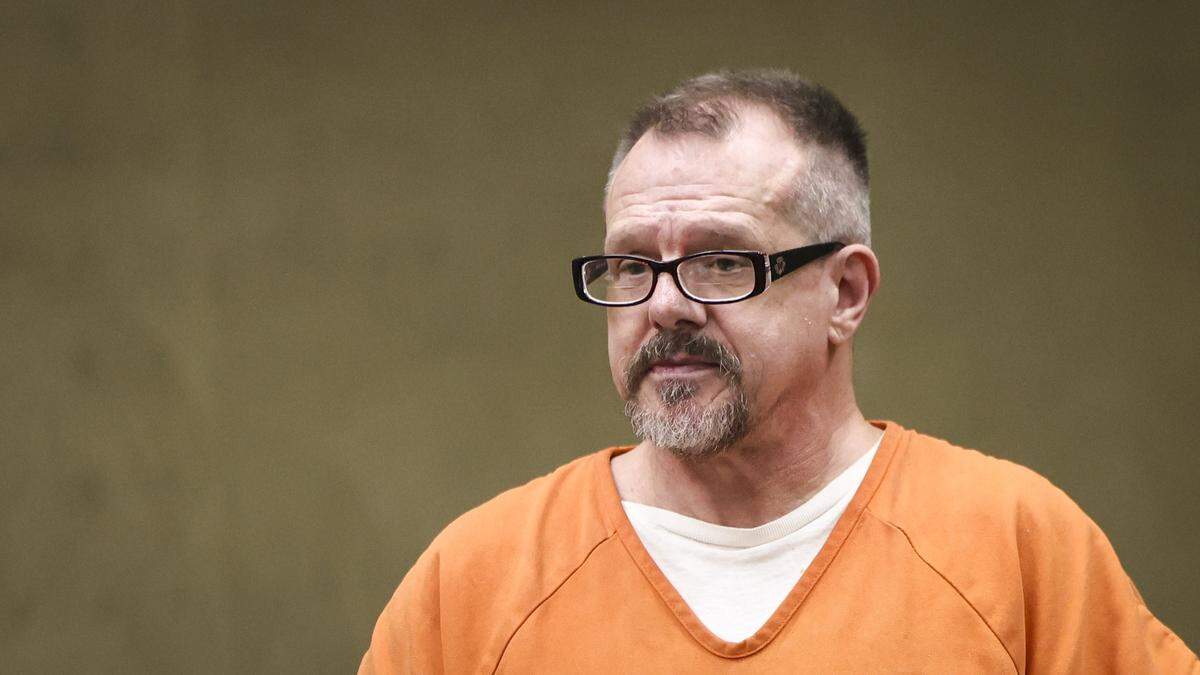 Gregory Allen Kornman at sentencing hearing for 19 felony counts of transmission of child pornography, two felony counts of possession of child pornography and one misdemeanor count of public lewd act. Hearing was held on on Oct. 28, 2025.
