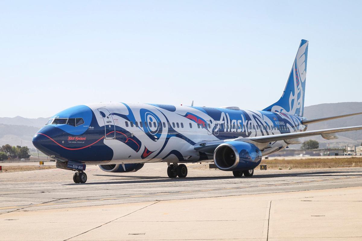 The first Boeing 737-800 to provide regular passenger service to San Luis Obispo County Regional Airport touched down on Oct. 3, 2024. The Alaska Airlines jet will provide daily flights to and from Seattle.