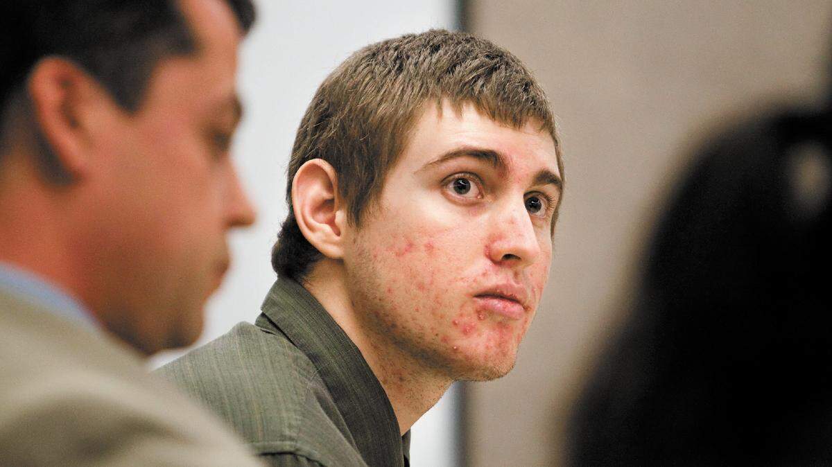 Andrew Downs listens to the closing arguments during the final day of his trial in 2013. Downs was found not guilty by reason of insanity for killing sisters Beverly Reilly and Kathy Yeager at Santa Margarita Ranch on Christmas Day 2010.