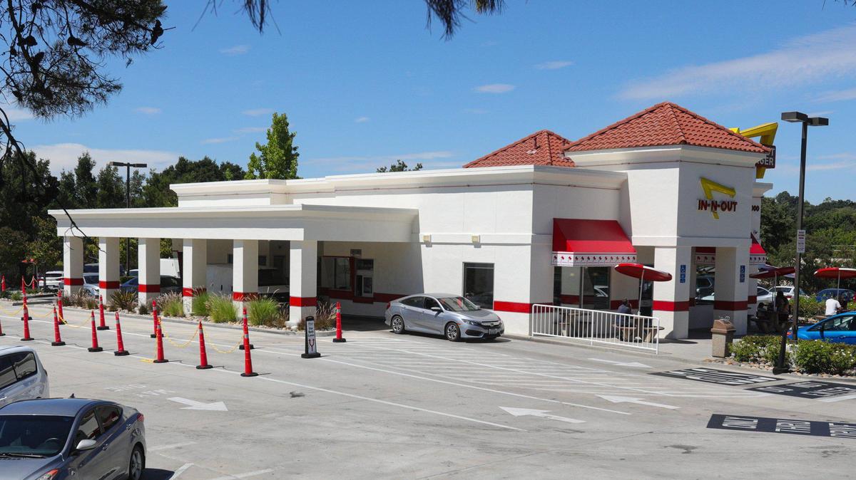 The most frequented drive through businesses are food related, like this In and Out location in Atascadero.