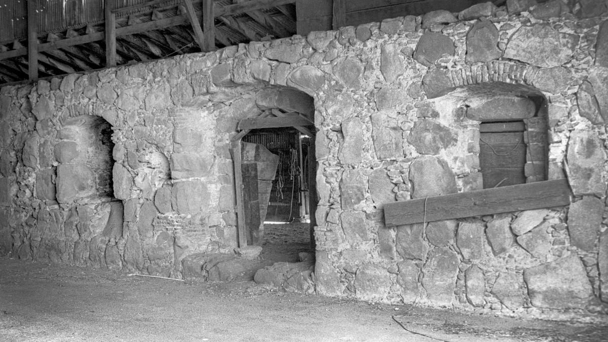 A barn now covers the “lost mission” that was built in the late 1700s. When the structure was converted from chapel to barn, dynamite was used according to an Estrada family story. The photo was taken on Sept. 8, 1991.